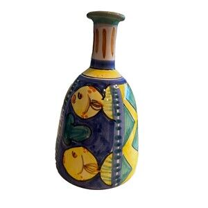 Duca Di Camastra Made In Italy Fish Decor Vase/Vessel  7"×4.5"